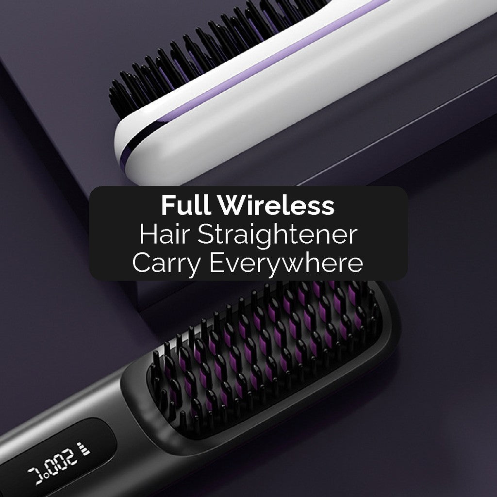 Koala Home Mini Hair Straightener/Hair Comb Straightener Comb Curler/ Wireless Hair Straightener WitNegative Ion