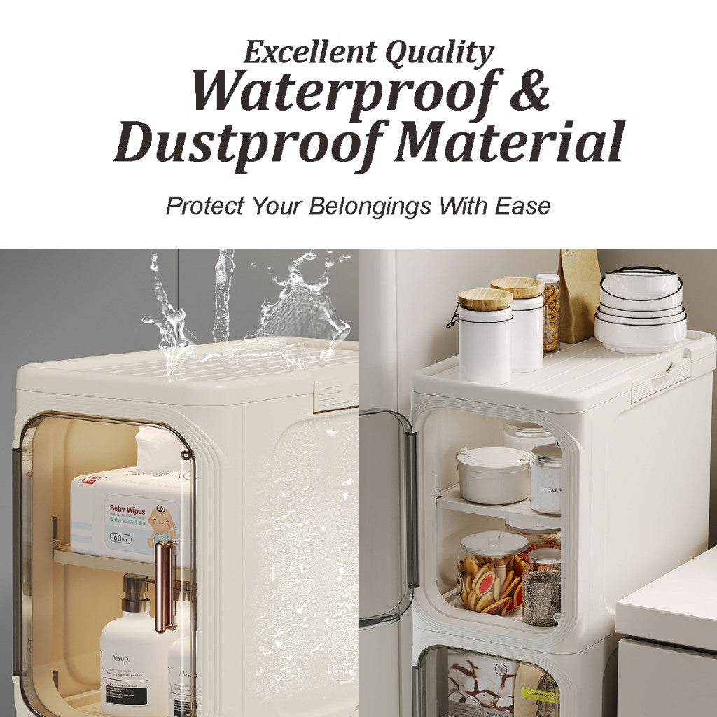 Koala Home Slim Cabinet/kitchen cabinet / Plastic Storage Drawers / kitchen Organizer Shelf Rack