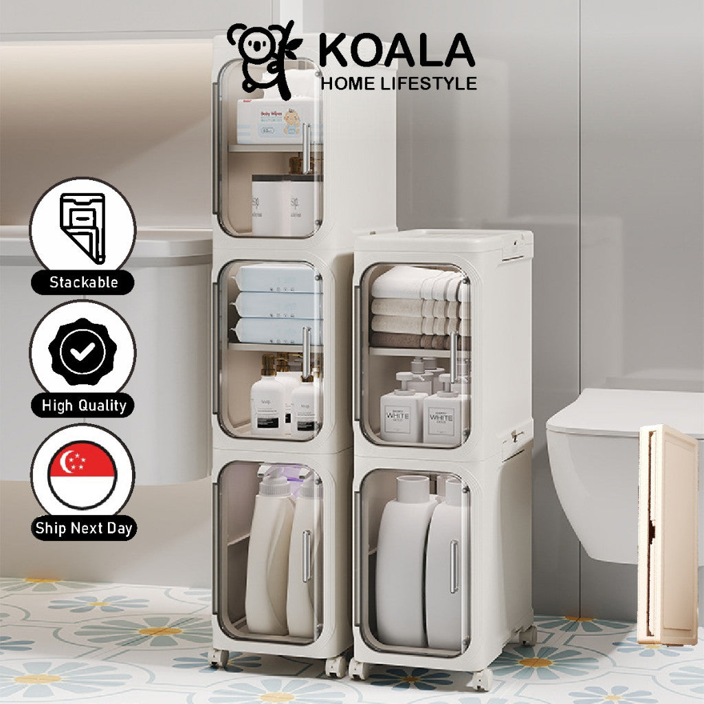 Koala Home Slim Cabinet/kitchen cabinet / Plastic Storage Drawers / kitchen Organizer Shelf Rack