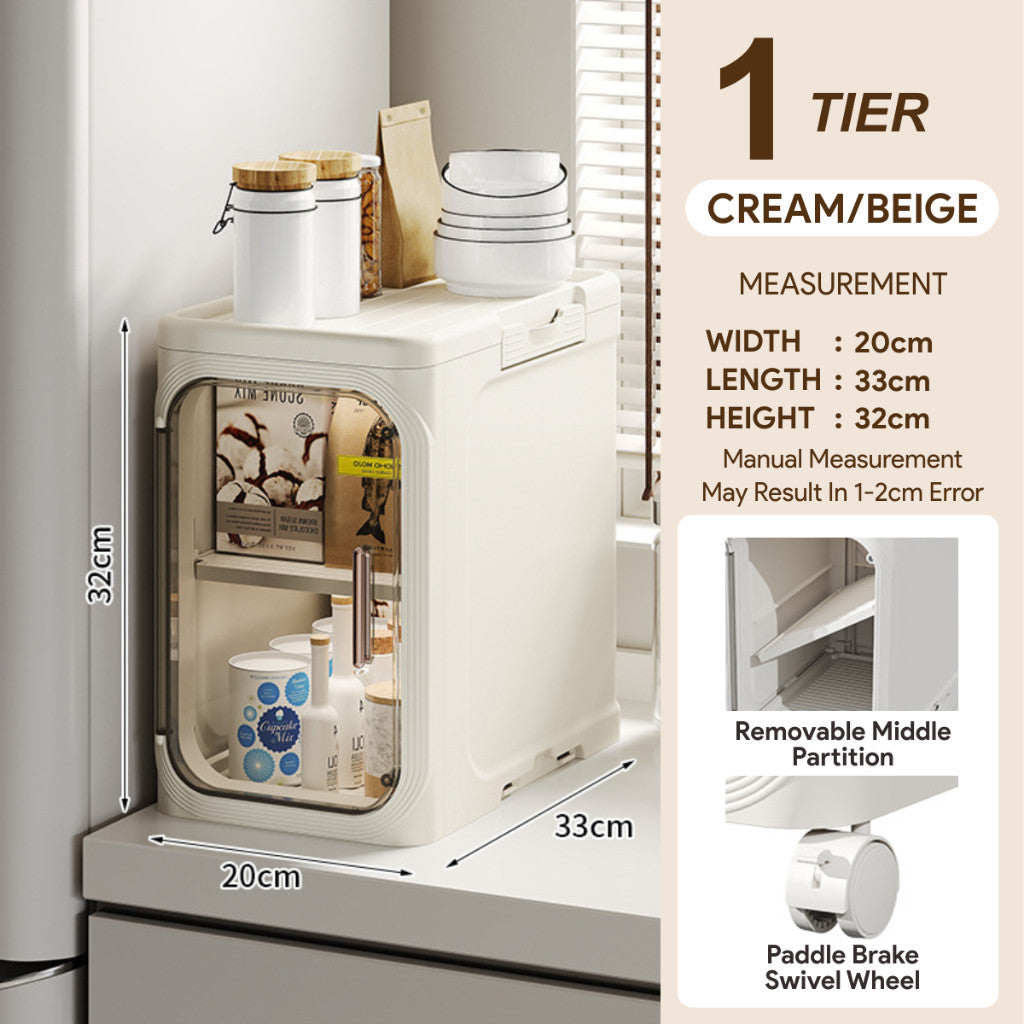 Koala Home Slim Cabinet/kitchen cabinet / Plastic Storage Drawers / kitchen Organizer Shelf Rack