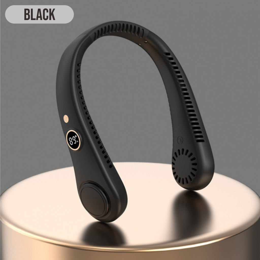 Koala Home Neck Fan Portable Fan Hanging USB Rechargeable Bladeless Fan Digital display 5 Speeds Adjustable