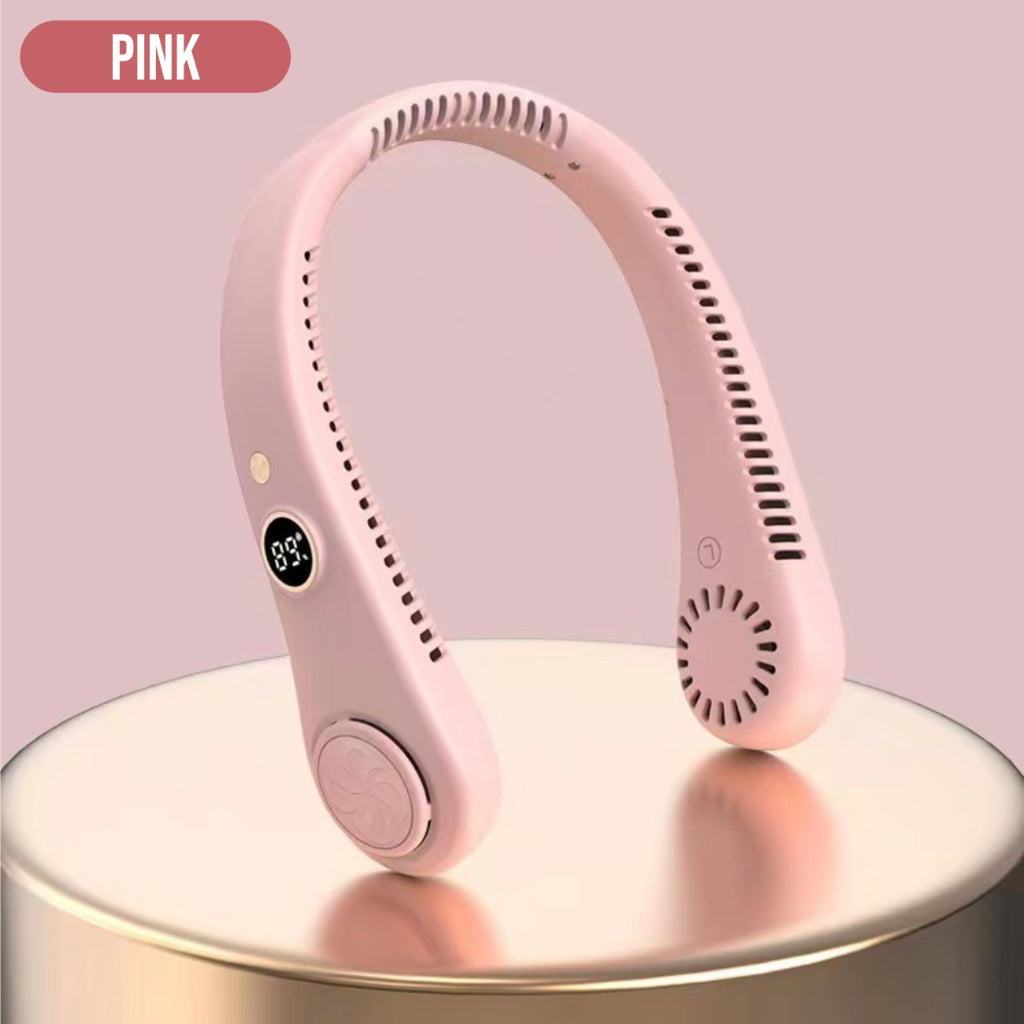 Koala Home Neck Fan Portable Fan Hanging USB Rechargeable Bladeless Fan Digital display 5 Speeds Adjustable