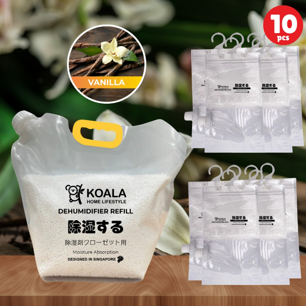 Koala Home Dehumidifier Bag Hanging Closet Drawer Pack / REFILLABLE/ Hanging Wardrobe Dehumidifier Moisture Absorber