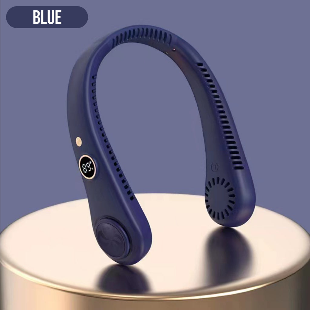 Koala Home Neck Fan Portable Fan Hanging USB Rechargeable Bladeless Fan Digital display 5 Speeds Adjustable