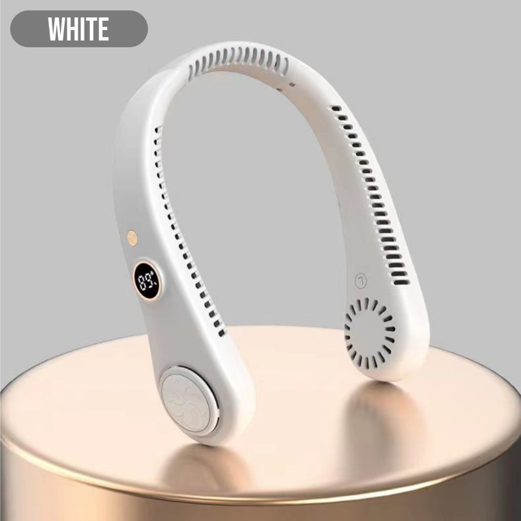 Koala Home Neck Fan Portable Fan Hanging USB Rechargeable Bladeless Fan Digital display 5 Speeds Adjustable