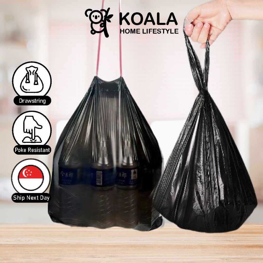 Koala Home Handle/Drawstring Garbage Bag Disposable Plastic Thickened Breakpoint Trash Bags Rubbish Waste Bag