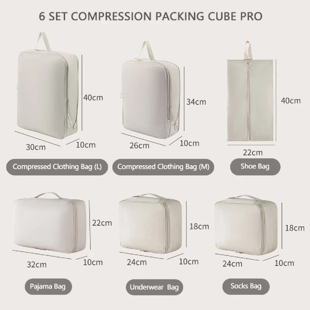 Koala Home Compression Suitcase set/ Travel luggage set/Compression storage bag set of 6