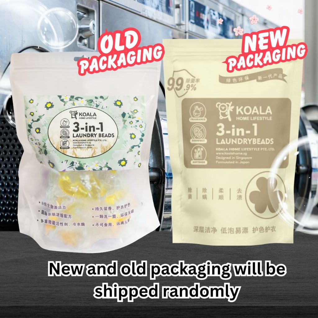 Koala Home Laundry Capsules Laundry Beads Detergent Capsules 3 in 1 Fragrance Beads Bacteria Mite Removal  50 Pods