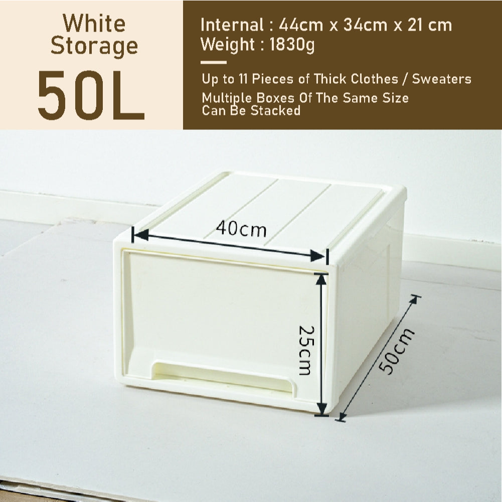 Koala Home Storage Drawers Box Stackable Storage Chest Drawers Box Transparent Plastic Organizer Container