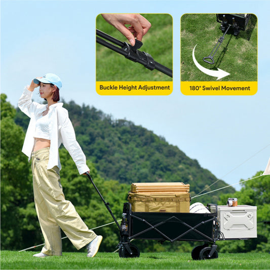 Koala Home Wagon Trolley Cart camping trolley Camping Shopping Cart 300L Outdoor Foldable Pet Camping Equipment Cart