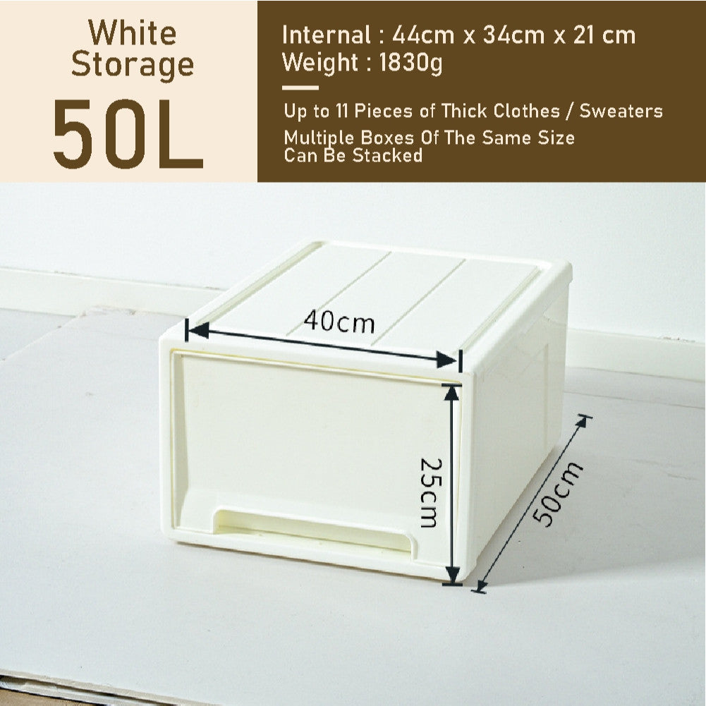Koala Home Storage Drawers Box Stackable Storage Chest Drawers Box Transparent Plastic Organizer / Container