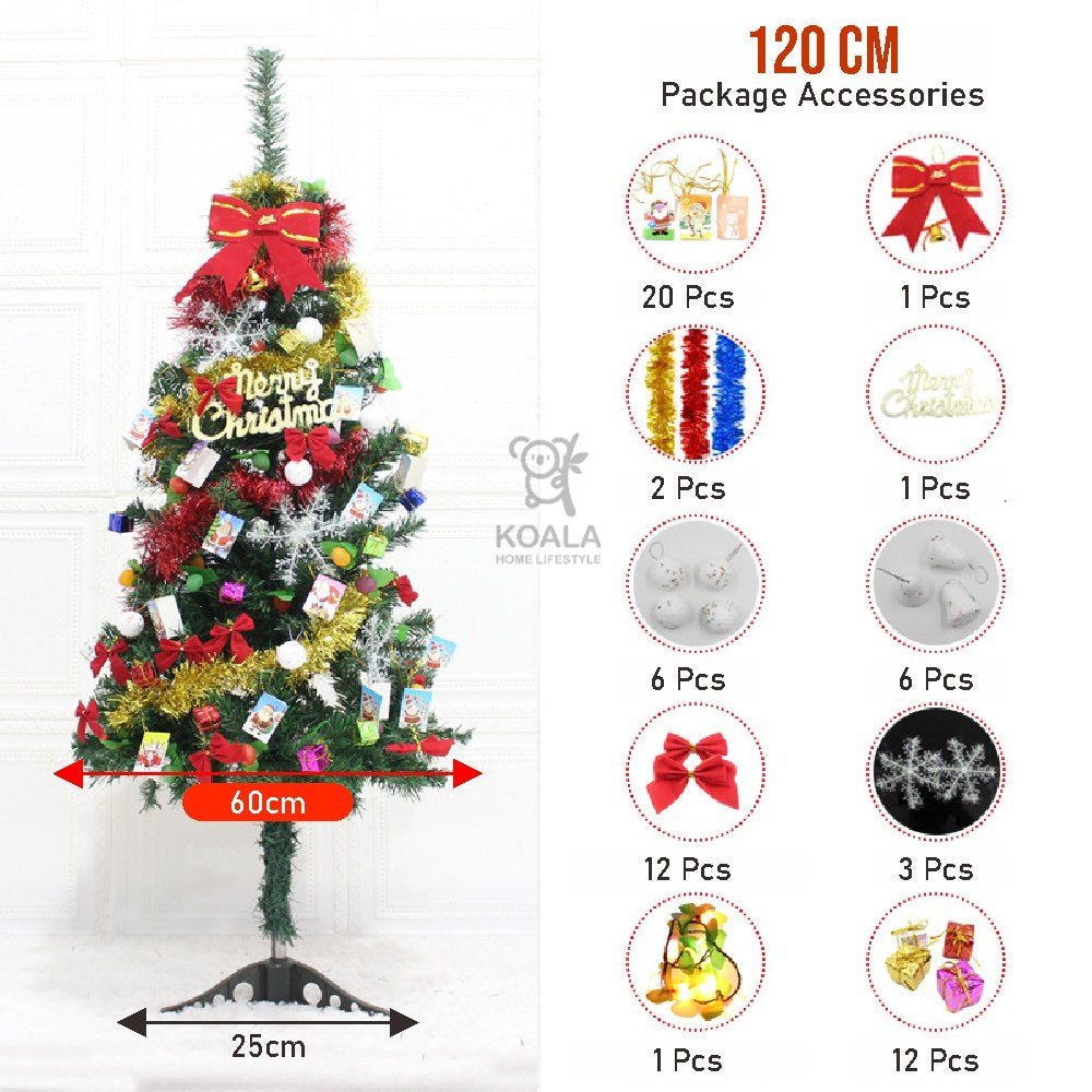 Koala Home Christmas Tree Gift Deluxe Indoor Pack Large Shopping hotel holiday decoration 60-210cm Xmas New Year