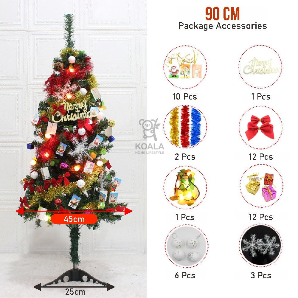 Koala Home Christmas Tree Gift Deluxe Indoor Pack Large Shopping hotel holiday decoration 60-210cm Xmas New Year