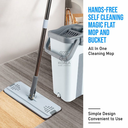 Koala Home Hands-free Self Cleaning Magic Flat Mop with bucket Floor Mop 拖把