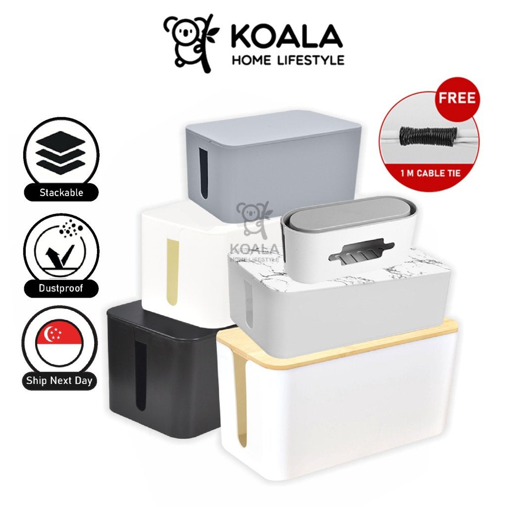 Koala Home Cable Management Box/Cable Organizer Box/Cable Storage Box/Wire Box Extension/Wire Organizer Box