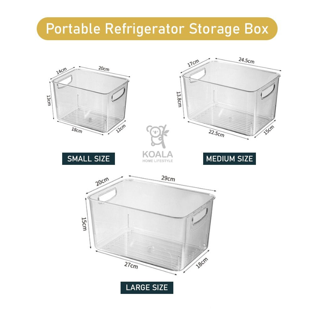 Koala Home Fridge Organizer Boxes/Storage Drawer/Refrigerator Organizer/Kitchen Storage Box/Food Container Jar