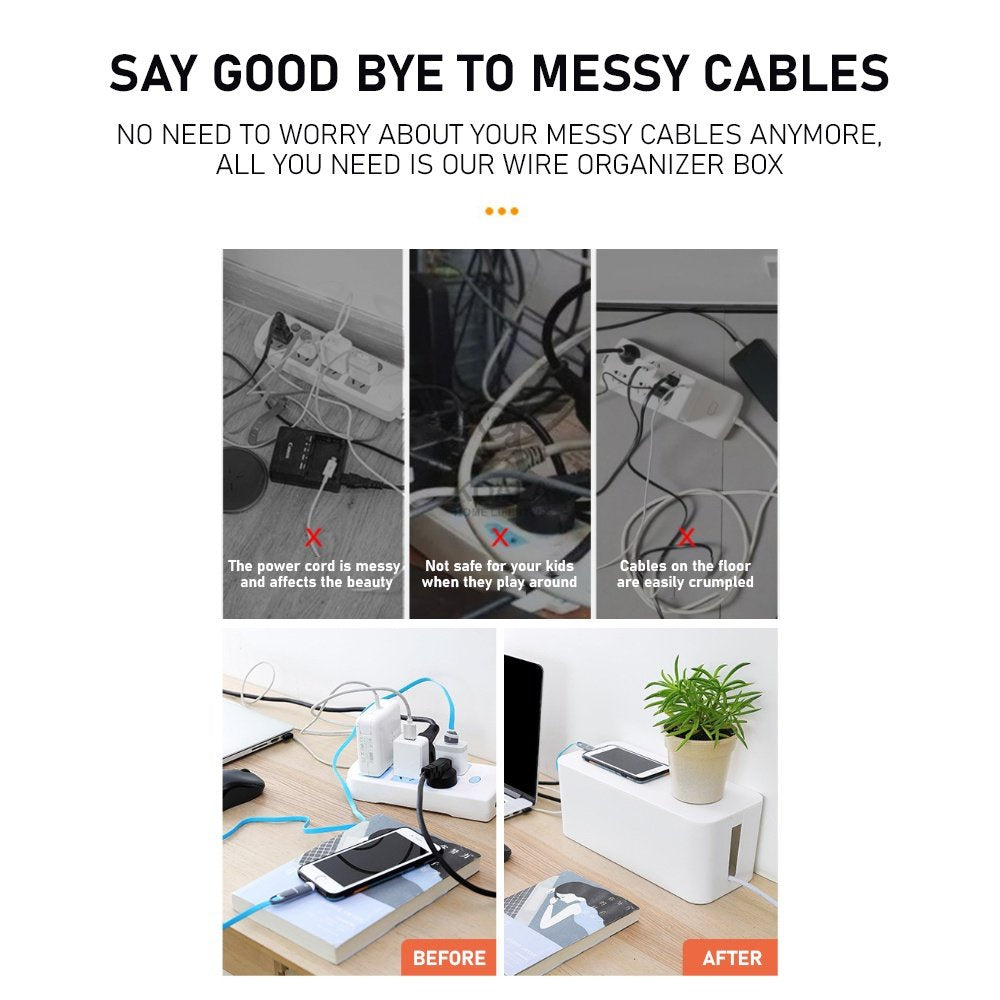 Koala Home Cable Management Box/Cable Organizer Box/Cable Storage Box/Wire Box Extension/Wire Organizer Box