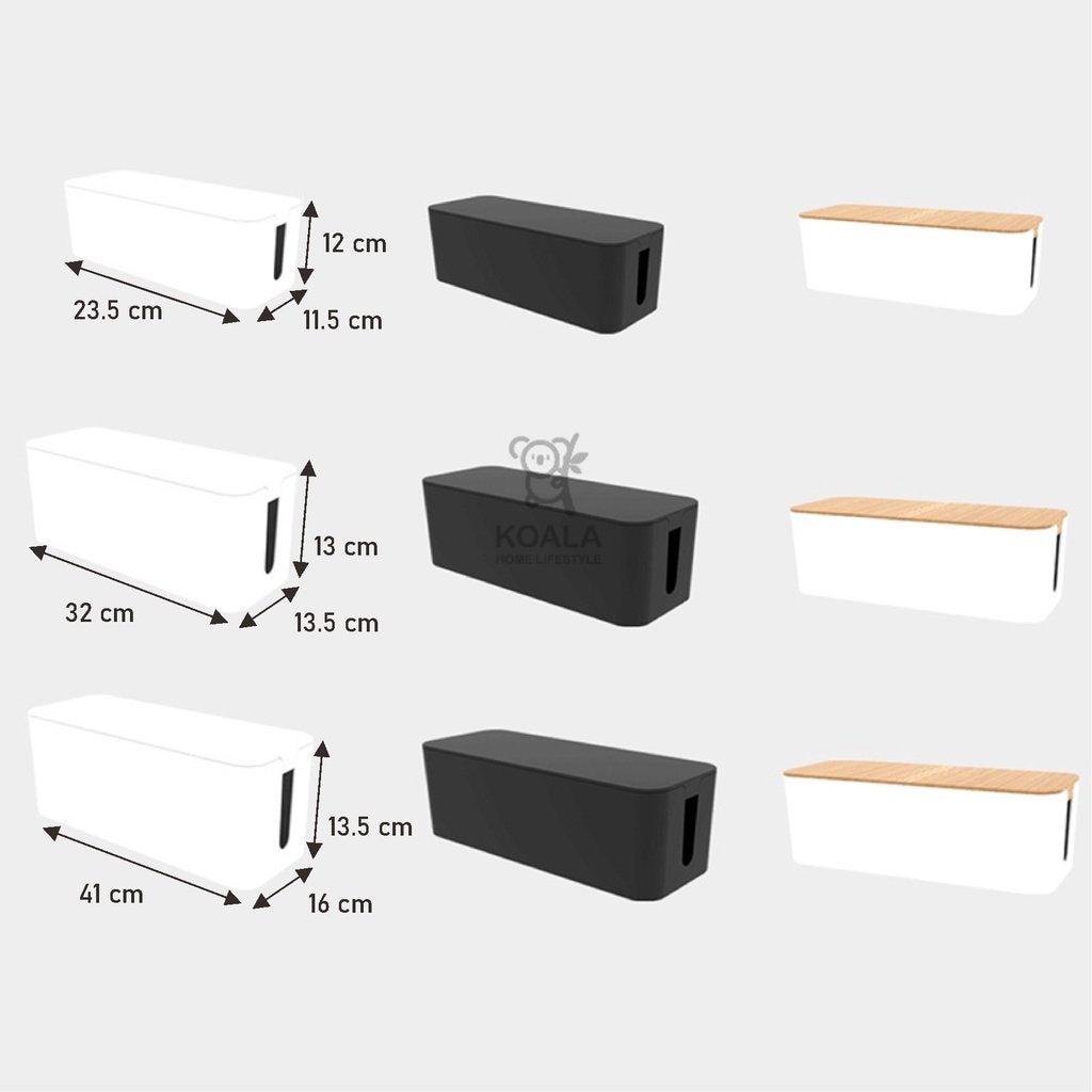 Koala Home Cable Management Box/Cable Organizer Box/Cable Storage Box/Wire Box Extension/Wire Organizer Box