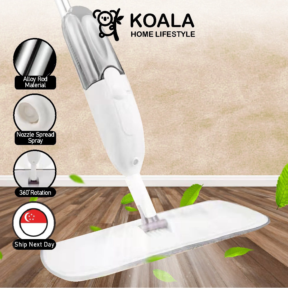 Koala Home Spray Mop/Water Spray Mopping/Dry & Wet Multipurpose/360° Rotating Head with Removable Cloth 拖把