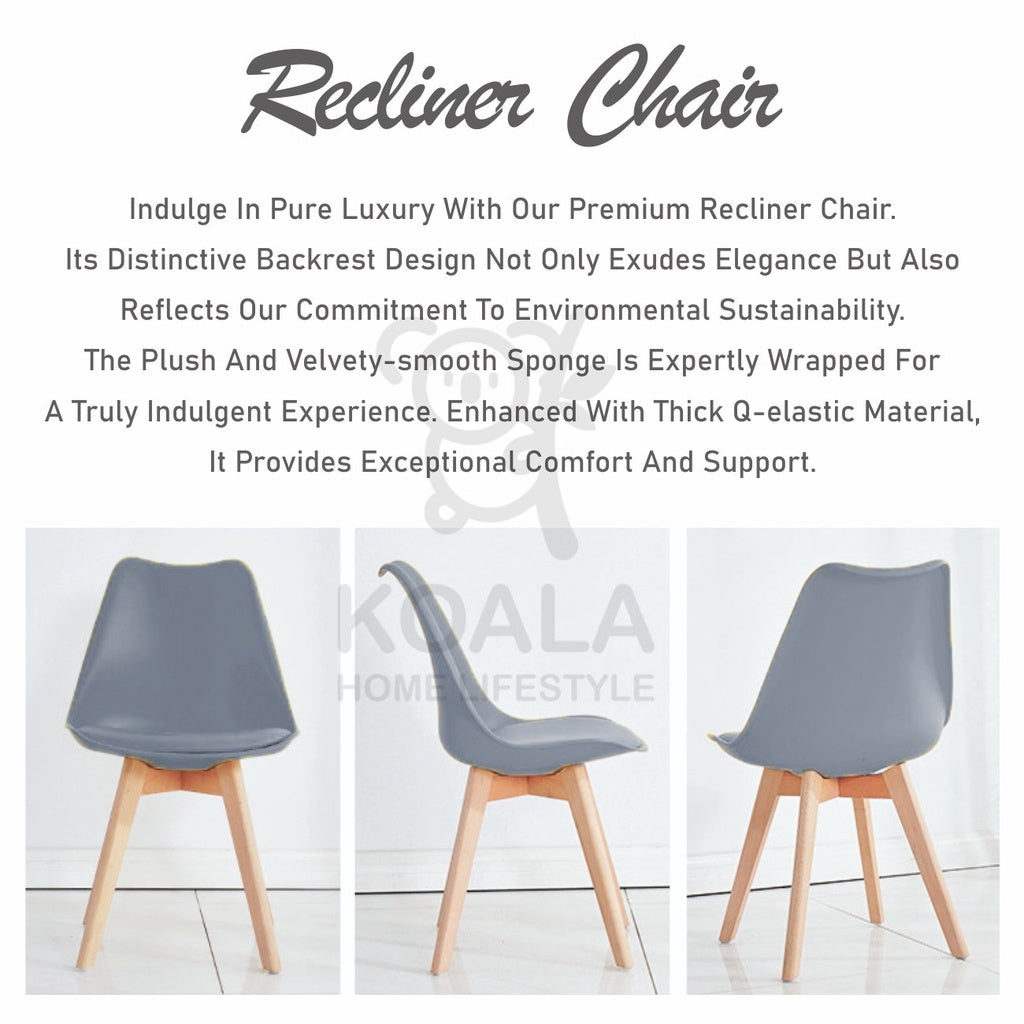 Koala Home Dining Chair/PU/Office Eames Chair Nordic Style Dining Chair/Leisure Coffee Chair, Hotel Stool Ergon