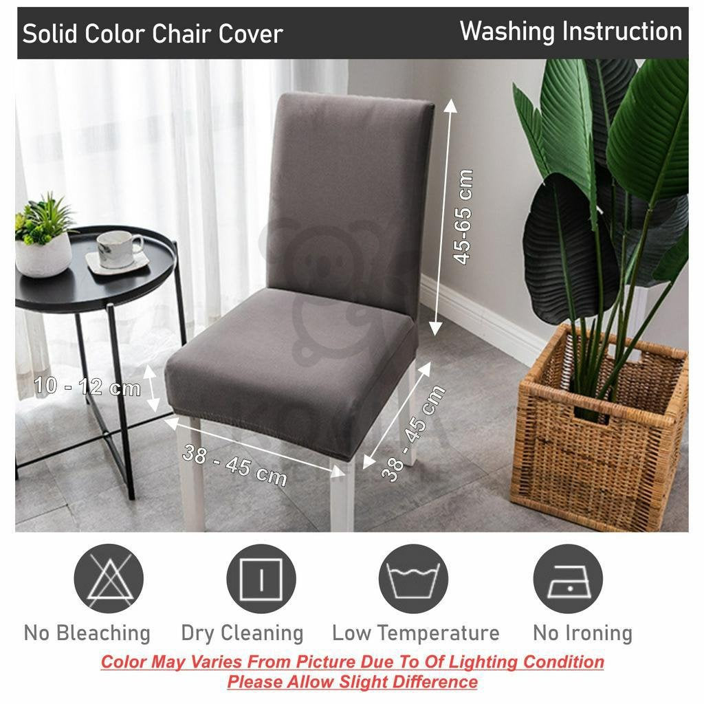 Koala Home Chair cover/seat cover/dining chair cover/dinner chair cover/solid color milk silk chair cover