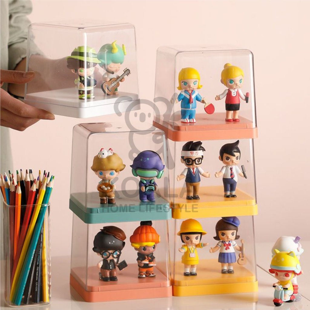 Koala Home Popmart Display Box Blind Box Figurine Acrylic Display Cabinet Storage box Transparent