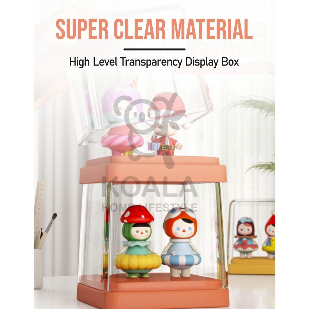 Koala Home Popmart Display Box Blind Box Figurine Acrylic Display Cabinet Storage box Transparent