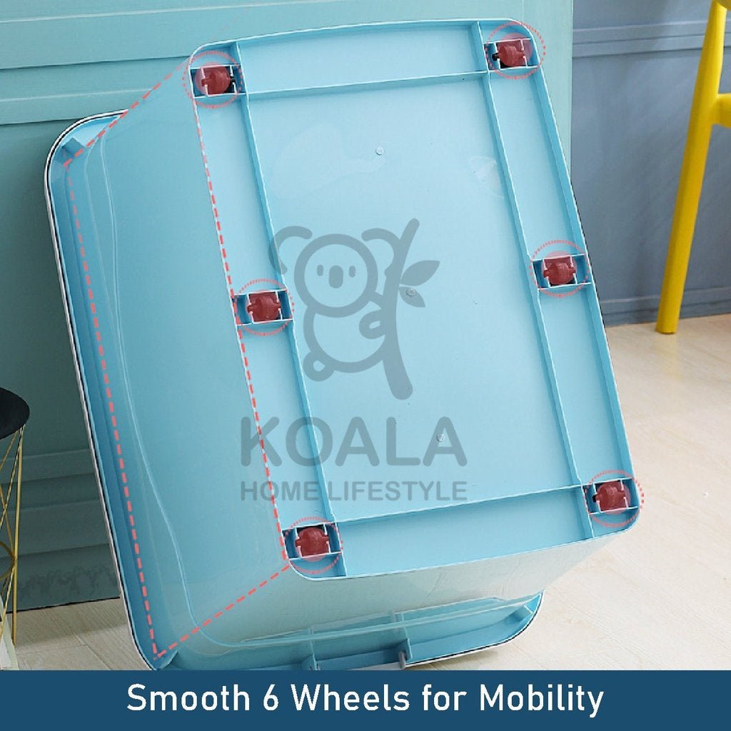 Koala Home Storage Box / Plastic Stackable Container Large Capacity with Wheels for Clothes Toys (8L - 107L)