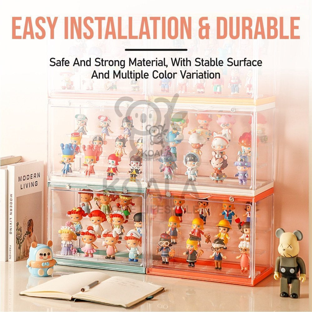 Koala Home Blind Box Figurine Popmart Display Cabinet Storage box Organizer in Transparent acrylic fit 12-16pcs