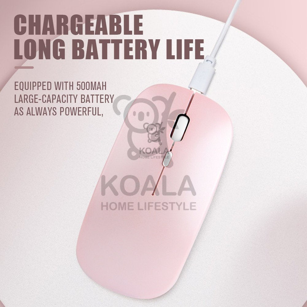 Koala Home Wireless Silent Mouse Bluetooth5.0/3.0  with 2.4GHz Macro dragon color Human body engineering  鼠标