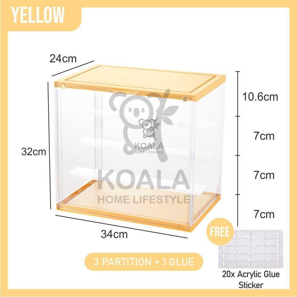 Koala Home Blind Box Figurine Popmart Display Cabinet Storage box Organizer in Transparent acrylic fit 12-16pcs