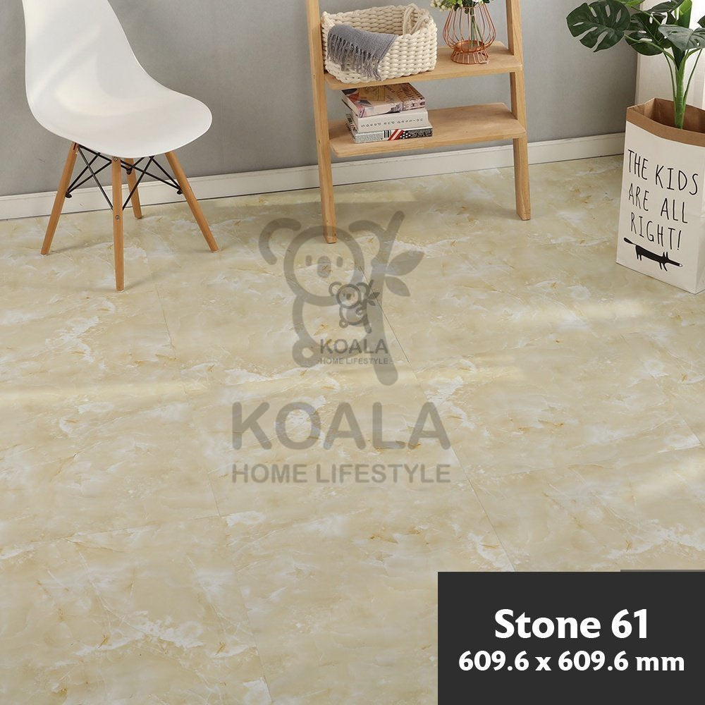 Koala Home Vinyl Flooring PVC Sticker Waterproof Self Adhesive Wooden Marble Design DIY Flooring Tiles