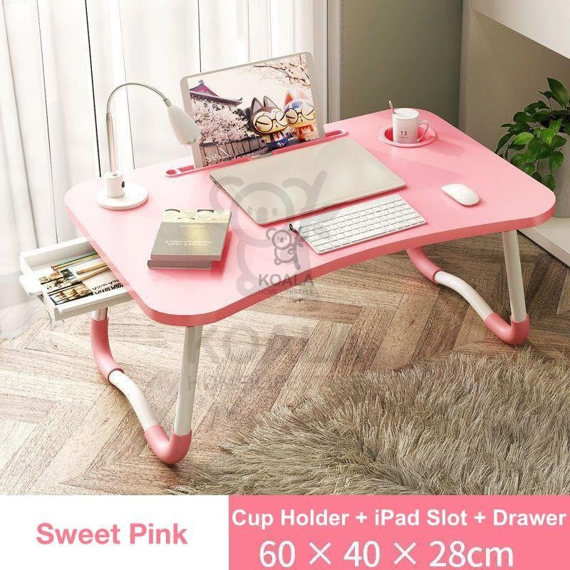 Koala Home Multi-purpose Foldable Laptop Table Lazy Table Bed Table with Tablet Holder for Work Study