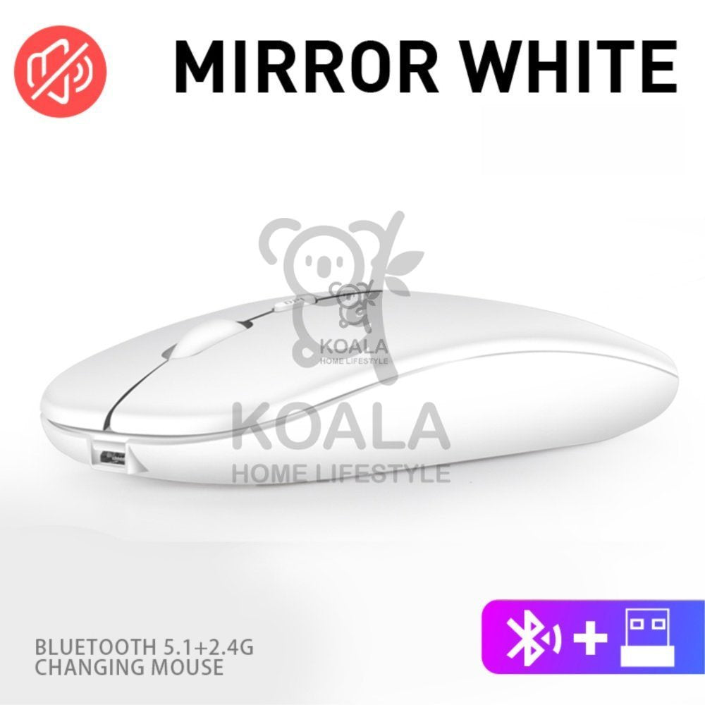 Koala Home Wireless Silent Mouse Bluetooth5.0/3.0  with 2.4GHz Macro dragon color Human body engineering  鼠标