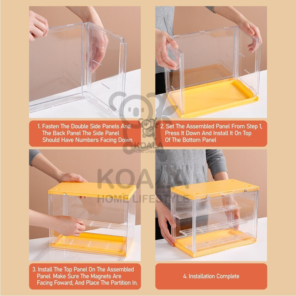 Koala Home Blind Box Figurine Popmart Display Cabinet Storage box Organizer in Transparent acrylic fit 12-16pcs