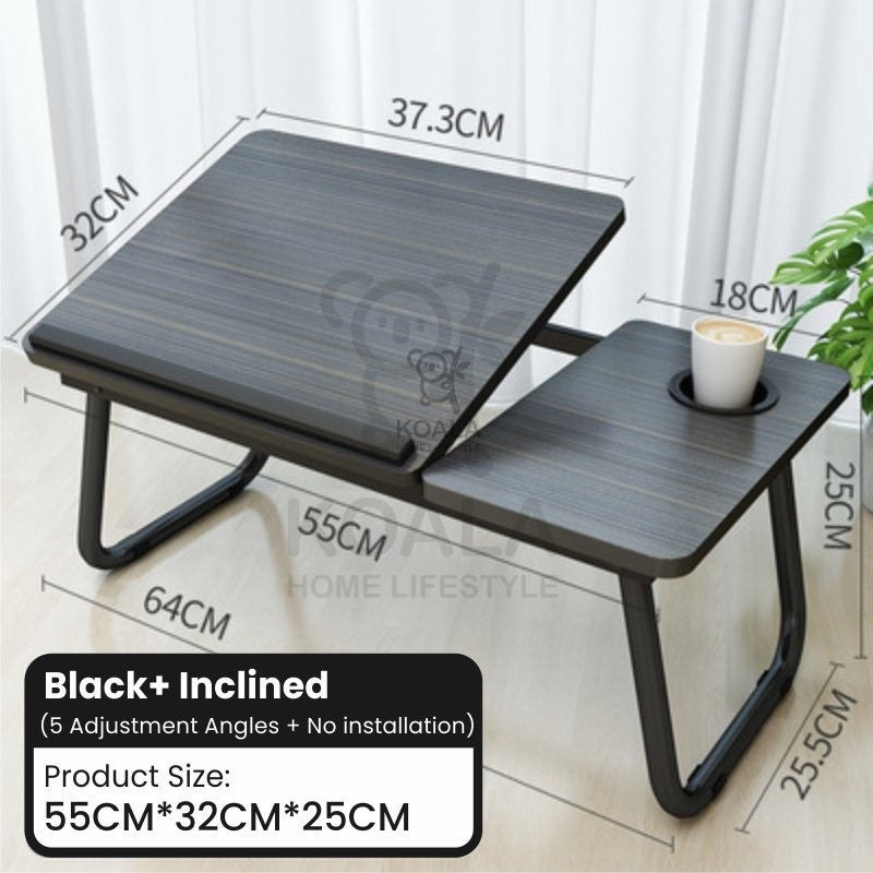 Koala Home Multi-purpose Foldable Laptop Table Lazy Table Bed Table with Tablet Holder for Work
