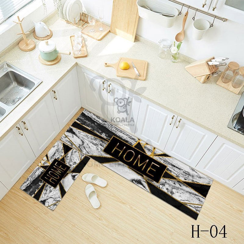 Koala Home Anti Slip Floor Mat Cartoon Geometric Nordic Carpet Bathroom/Living Room/ Kitchen/Door Mat