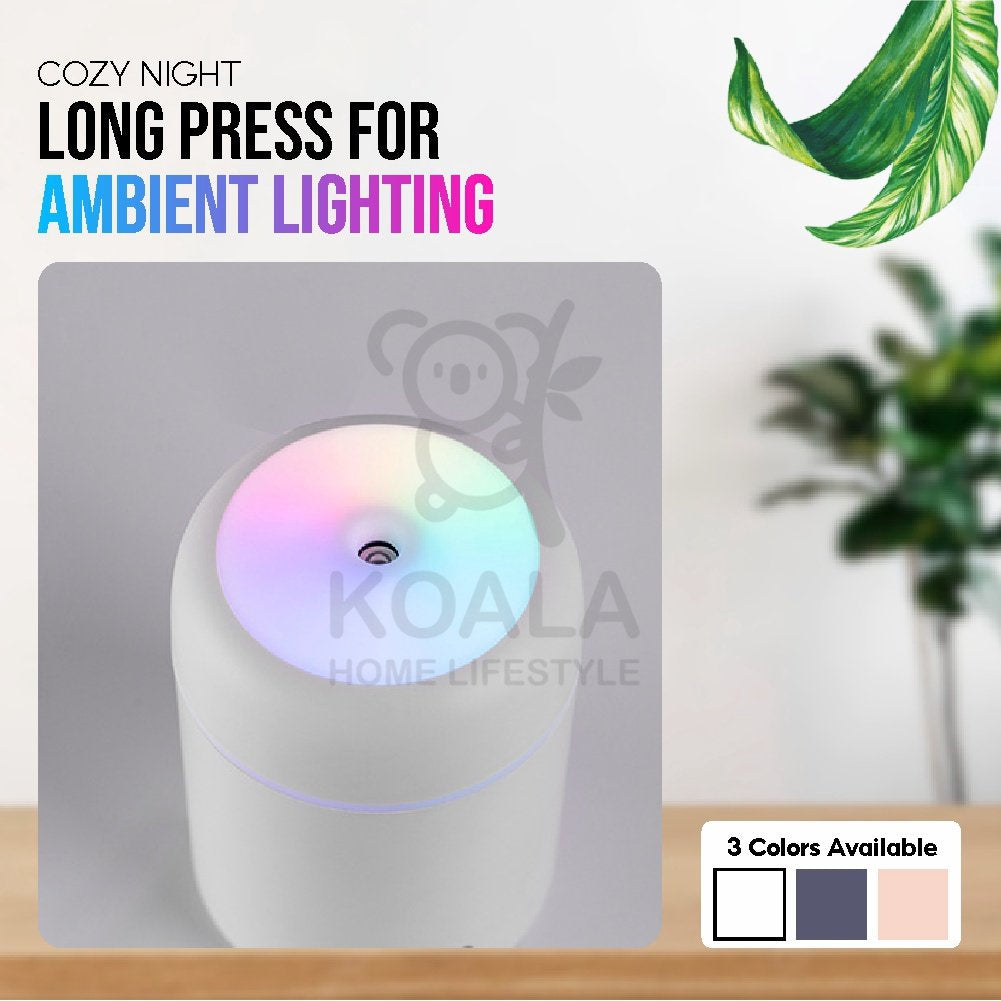 Koala Home Air Humidifier Diffuser Purifier Aromatherapy Car Humidifier 300ml LED Light Teacher's Day Gift