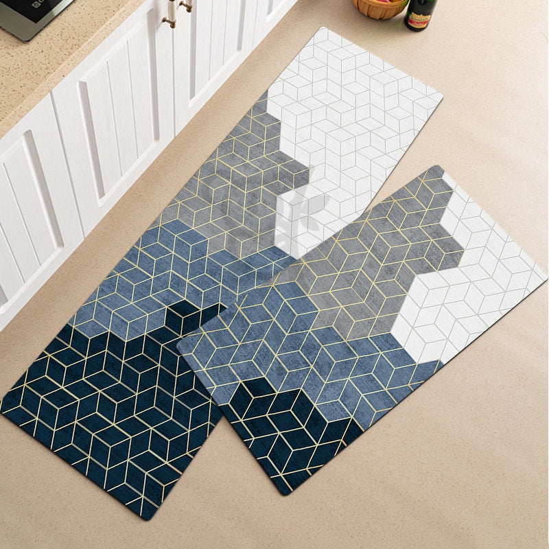 Koala Home Anti Slip Floor Mat Cartoon Geometric Nordic Carpet Bathroom/Living Room/ Kitchen/Door Mat