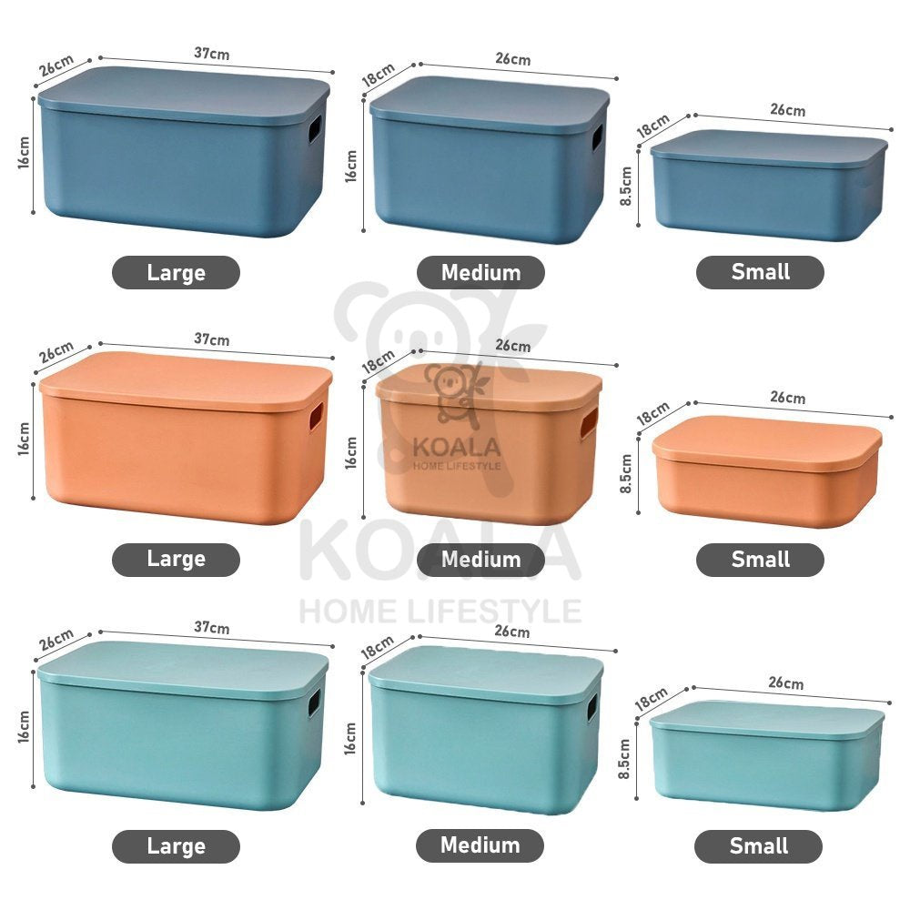 Koala Home Stackable Storage Box with lid/Large Storage Boxes/Cabinet organizer Organizer Quality Home收纳盒