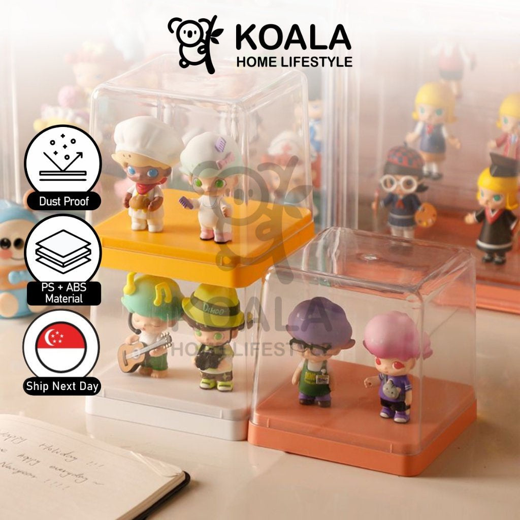 Koala Home Popmart Display Box Blind Box Figurine Acrylic Display Cabinet Storage box Transparent