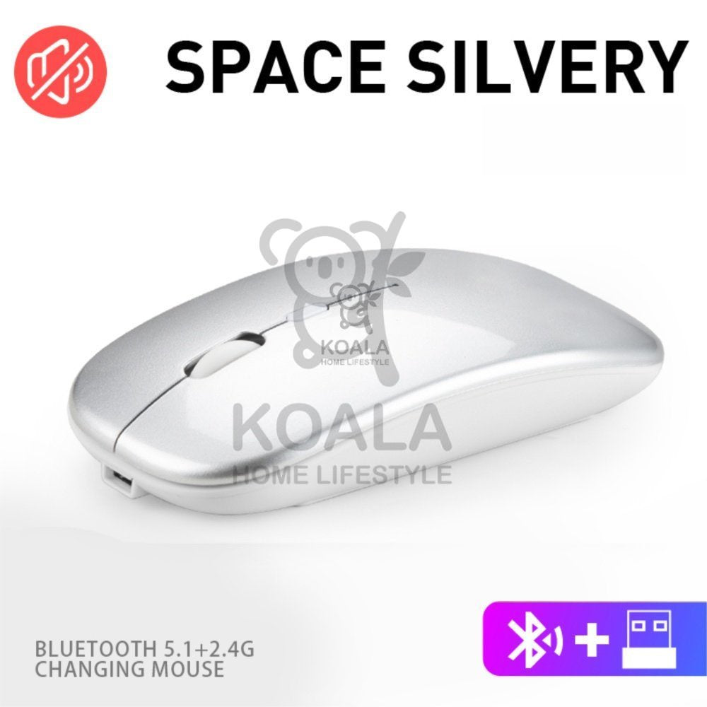 Koala Home Wireless Mouse 2.4Ghz Receiver Optical Adjustable Silent led usb Rechargeable for Laptop notebook