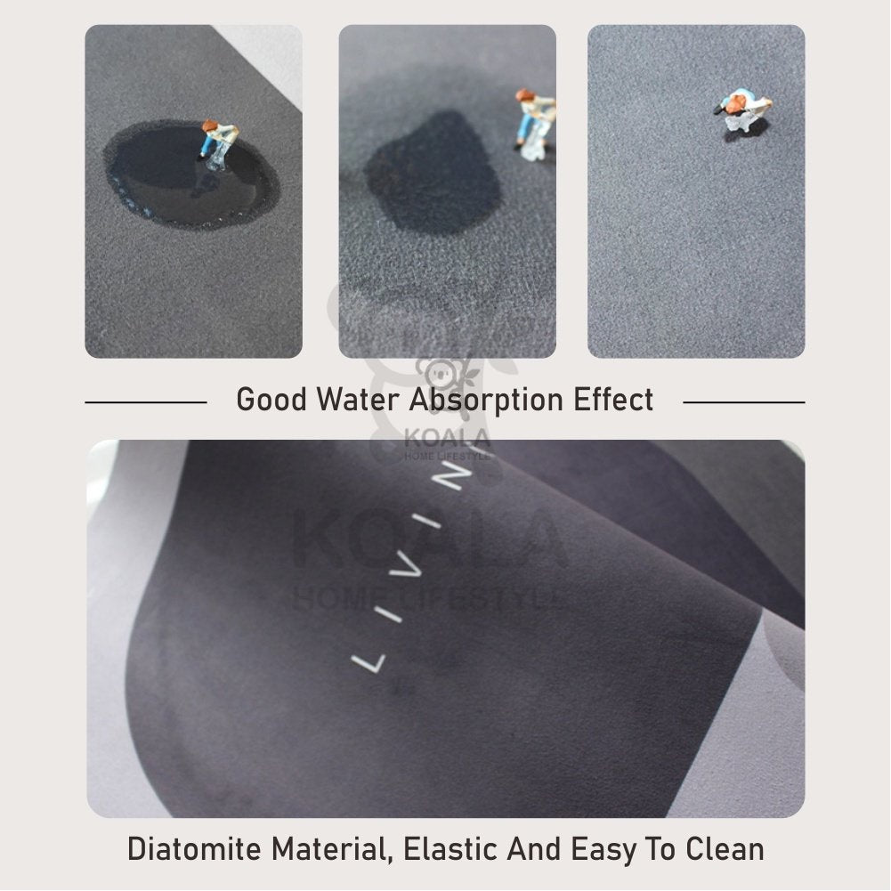 Koala Home Diatomite Anti-Slip Absorbent Kitchen Soft Mat Floor Mat Oil Water Scratch Proof Quick Dry