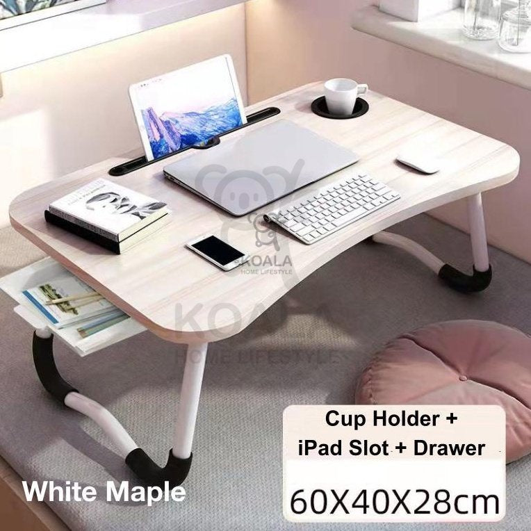 Koala Home Multi-purpose Foldable Laptop Table Lazy Table Bed Table with Tablet Holder for Work Study