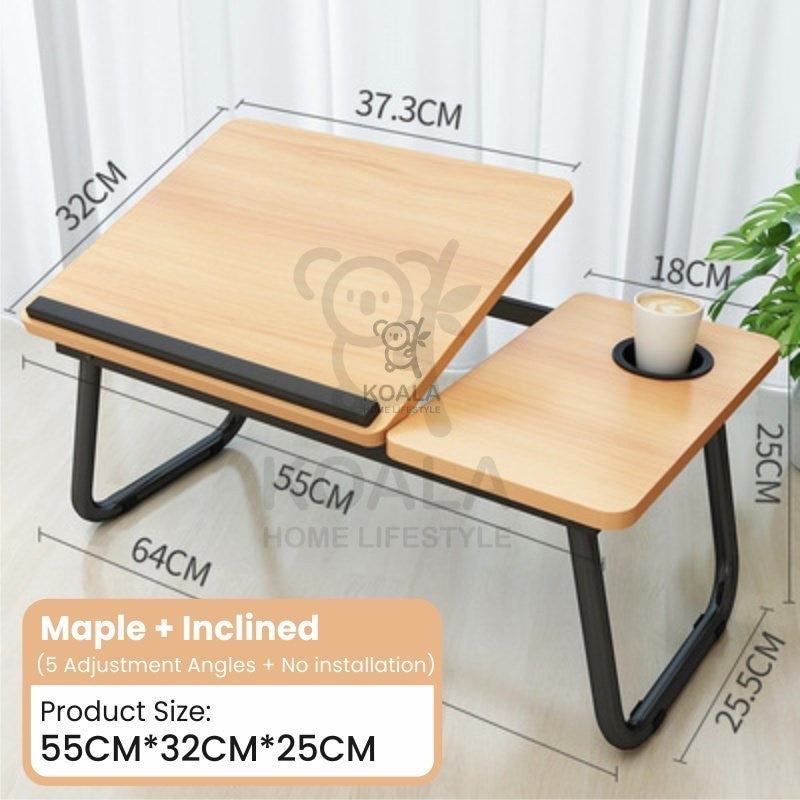 Koala Home Multi-purpose Foldable Laptop Table Lazy Table Bed Table with Tablet Holder for Work