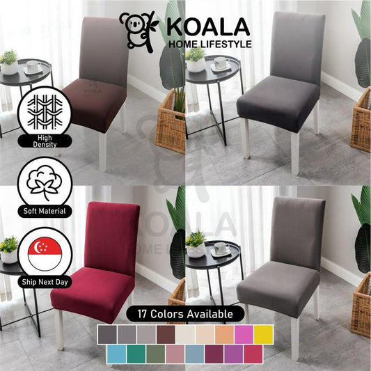 Koala Home Chair cover/seat cover/dining chair cover/dinner chair cover/solid color milk silk chair cover