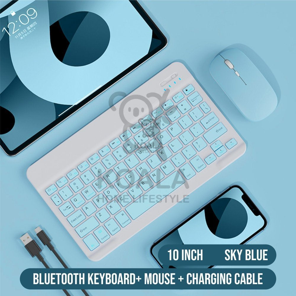 Koala Home Wireless Bluetooth Keyboard  Mouse Set mute Set Rechargeable Compatible with Phone/Tablet/iPad