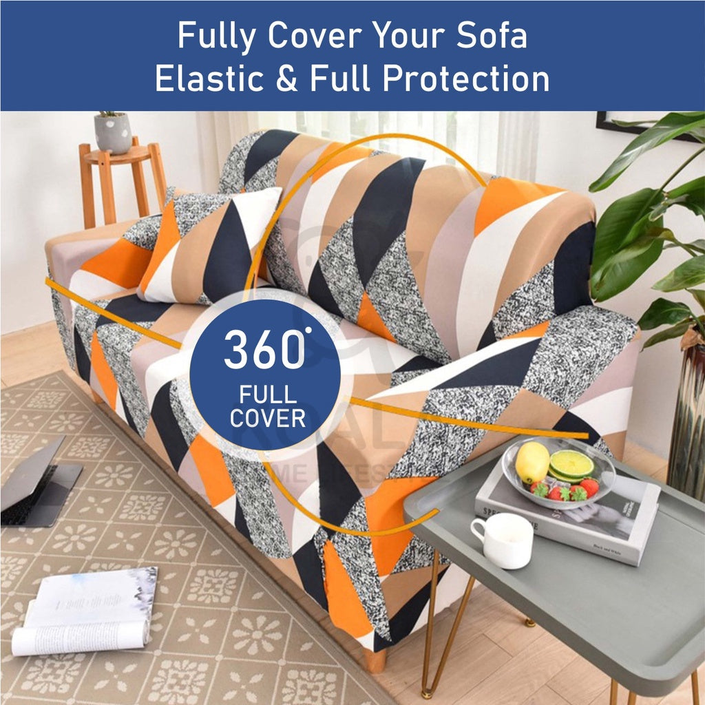 Koala Home Sofa Covers 1/2/3/4 Seater Patterned Protector Sofa Cover L Shape Cover