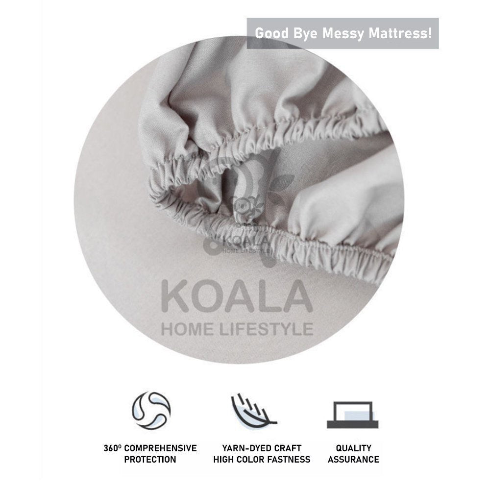 Koala Home Bedsheet/Bed Sheet/fitted sheet/Single/Super Single/Queen/King Size Bedsheet Mattress Protector