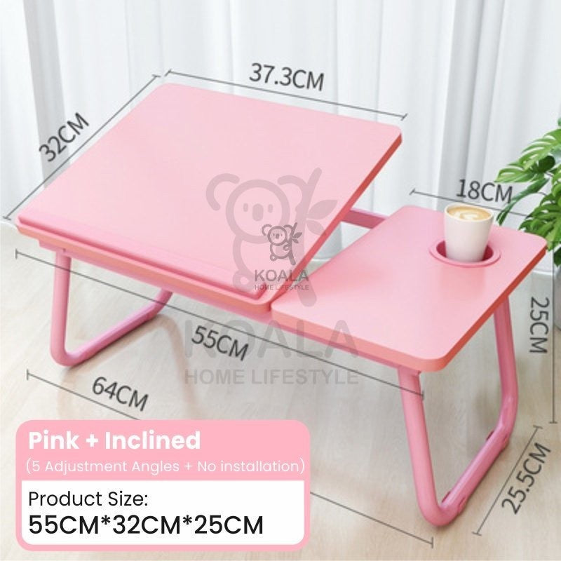 Koala Home Multi-purpose Foldable Laptop Table Lazy Table Bed Table with Tablet Holder for Work